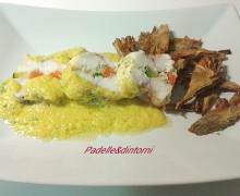 PESCATRICE AL MARTINI CON CARCIOFI FRITTI PESCATRICE AL MARTINI CON CARCIOFI FRITTI