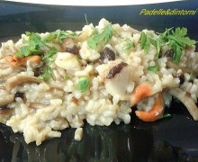 RISOTTO CON FUNGHI PIOPPINI E CAPESANTE