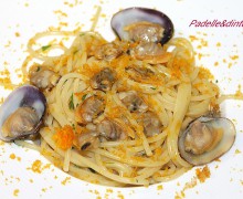 SPAGHETTI VONGOLE ,BOTTARGA E AGRUMI