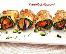 SPIEDINI DI INVOLTINI DI ZUCCHINE E COZZE