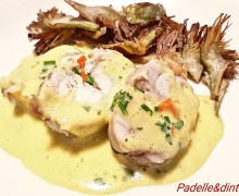 PESCATRICE AL MARTINI CON CARCIOFI FRITTI