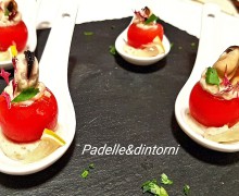 AMOUCHE BOUCHE DI POMODORINI RIPIENI DI TONNO CICALE E COZZE