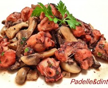 CASSERUOLA DI POLPO CON CARDONCELLI E CHAMPIGNON