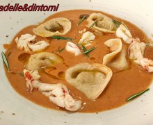 CAPPELLACCI AL ROSMARINO, CREMA DI BORLOTTI E GAMBERONI SALTATI ( Ricetta dello Chef Claudio Sadler )