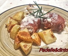 COSCE DI POLLO FASCIATE ALLO SPECK CON SALSINA DI TALEGGIO