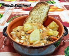 ZUPPA DI COZZE E VONGOLE CON PATATE E FAGIOLI