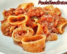 MEZZE MANICHE AL POMODORO GUANCIALE E CIPOLLE