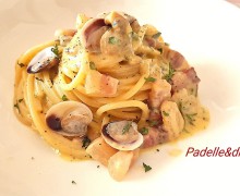 LINGUINE ALLA CARBONARA DI LUPINI DI MARE