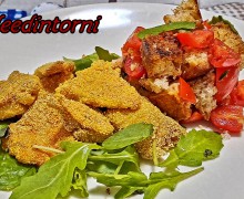 PAPPA AL POMODORO CROCCANTE CON TRIGLIE FRITTE AL MAIS