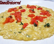 RISOTTO AI PEPERONI, FORMAGGIO CAPRINO E COLATURA DI ALICI