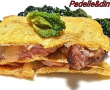 MILLEFOGLIE DI CIALDE DI POLENTA CON TOMETTA DI CAPRA