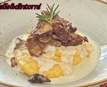 POLENTA CON FONDUTA DI ASIAGO E PORCINI