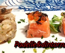 TARTARE DI MAZZANCOLLE AL MANGO E CUBOTTI CON UOVA DI SALMONE TARTARE DI MAZZANCOLLE AL MANGO E CUBOTTI CON UOVA DI SALMONE