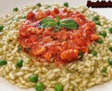 RISOTTO PISELLI E RAGU' DI SCORFANO
