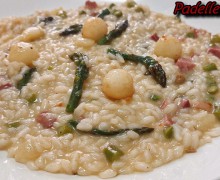 RISOTTO SULLE PUNTE DI ASPARAGI E PERA