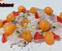 CARPACCIO DI ORATA CON MELONE