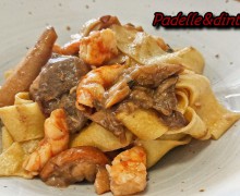 PAPPARDELLE PORCINI E GAMBERONI
